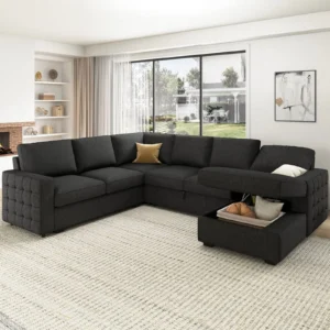 Luxury L-Shaped Sectional Sofa For Comfort