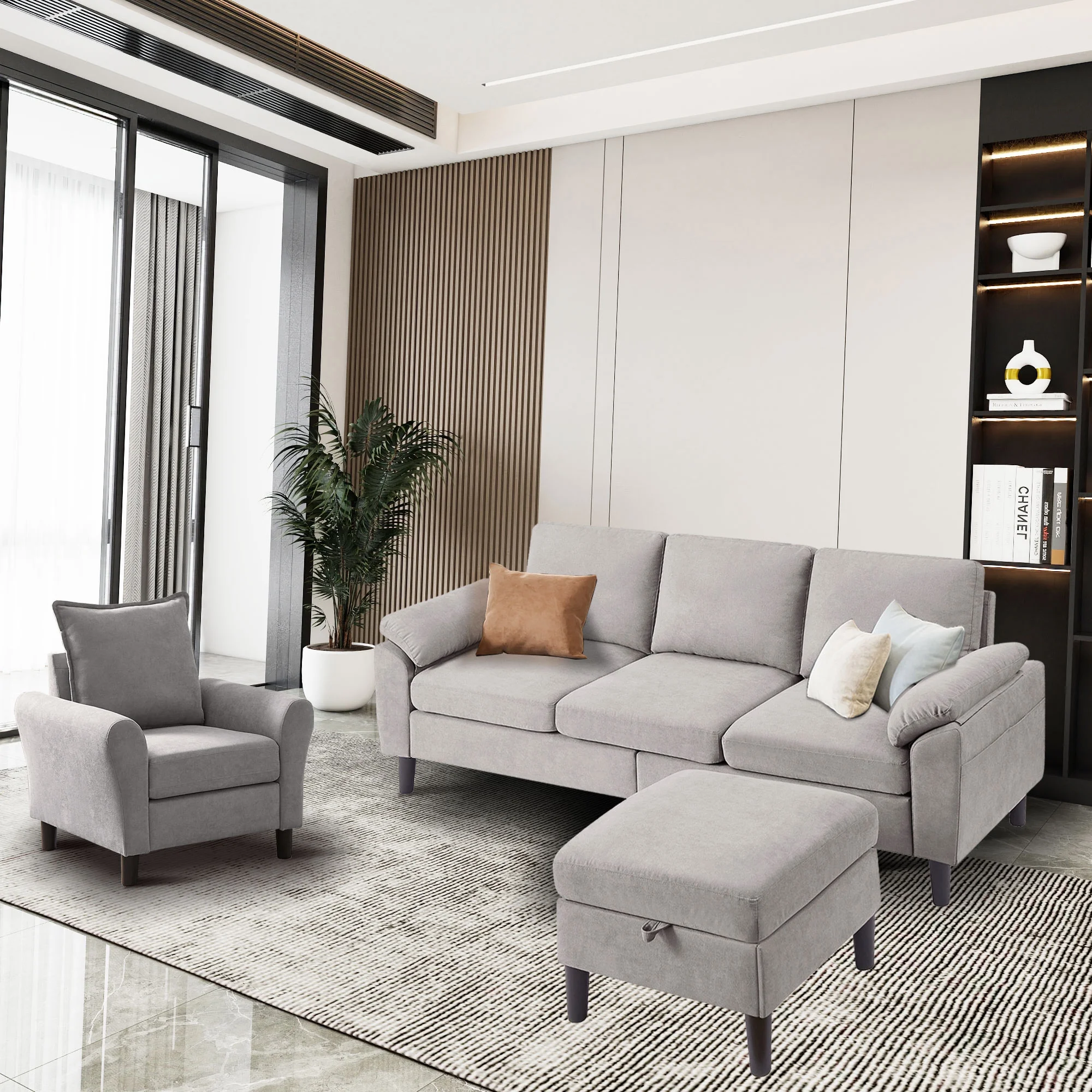 Modern Reclining Sectional Sofa for Comfort