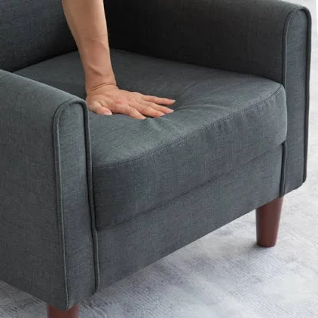 Modern Grey Fabric Armchair for Living Room - Image 3